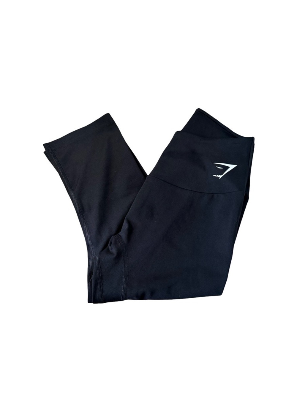 Gymshark Black Athleisure Leggings with White Logo